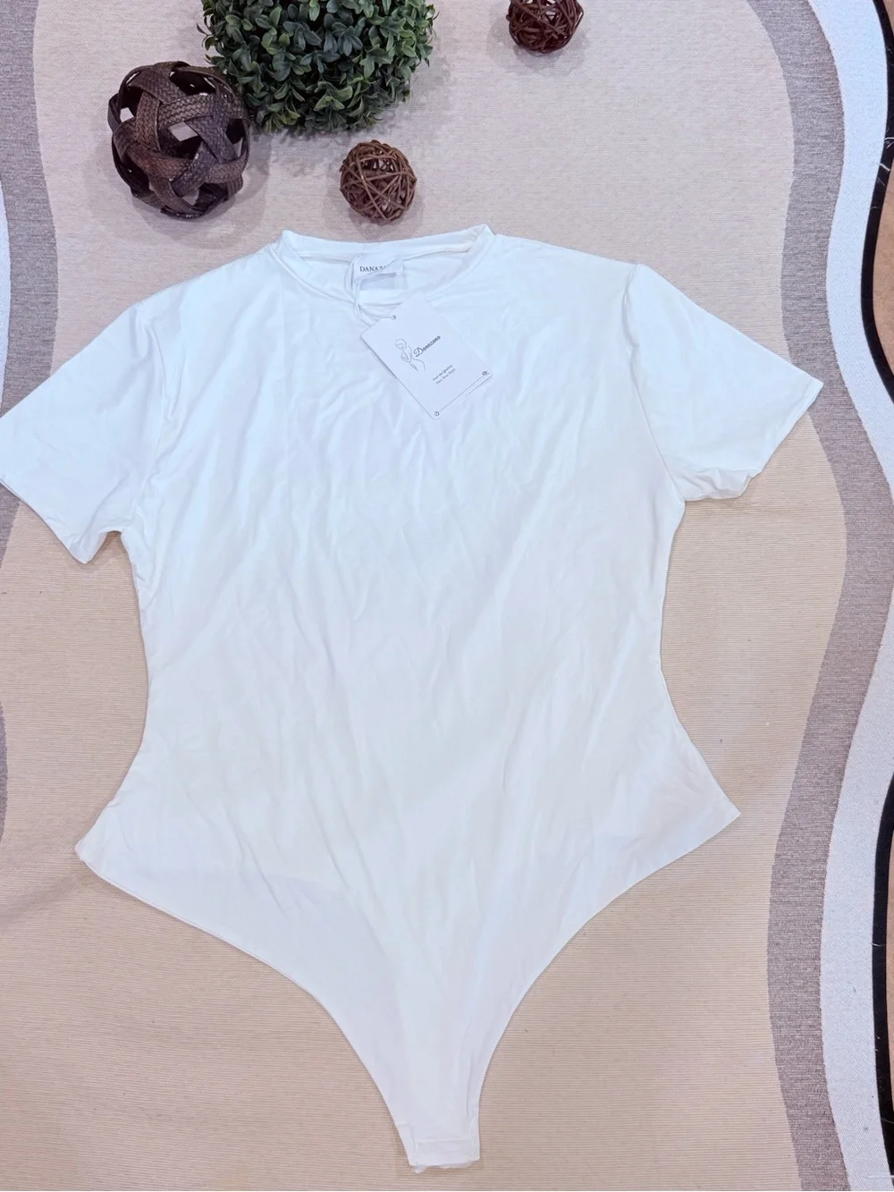 White Women's Short-Sleeve Bodysuit
